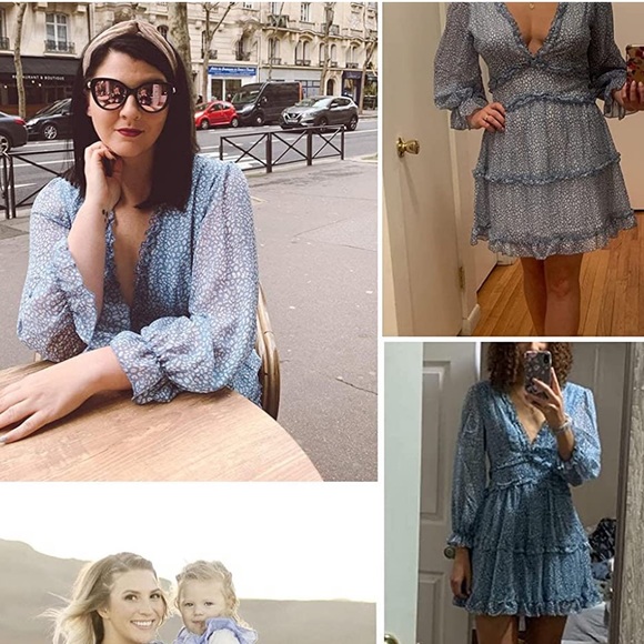 Pink Long Sleeve Ruffle Layer Swing Dress. - Picture 10 of 11